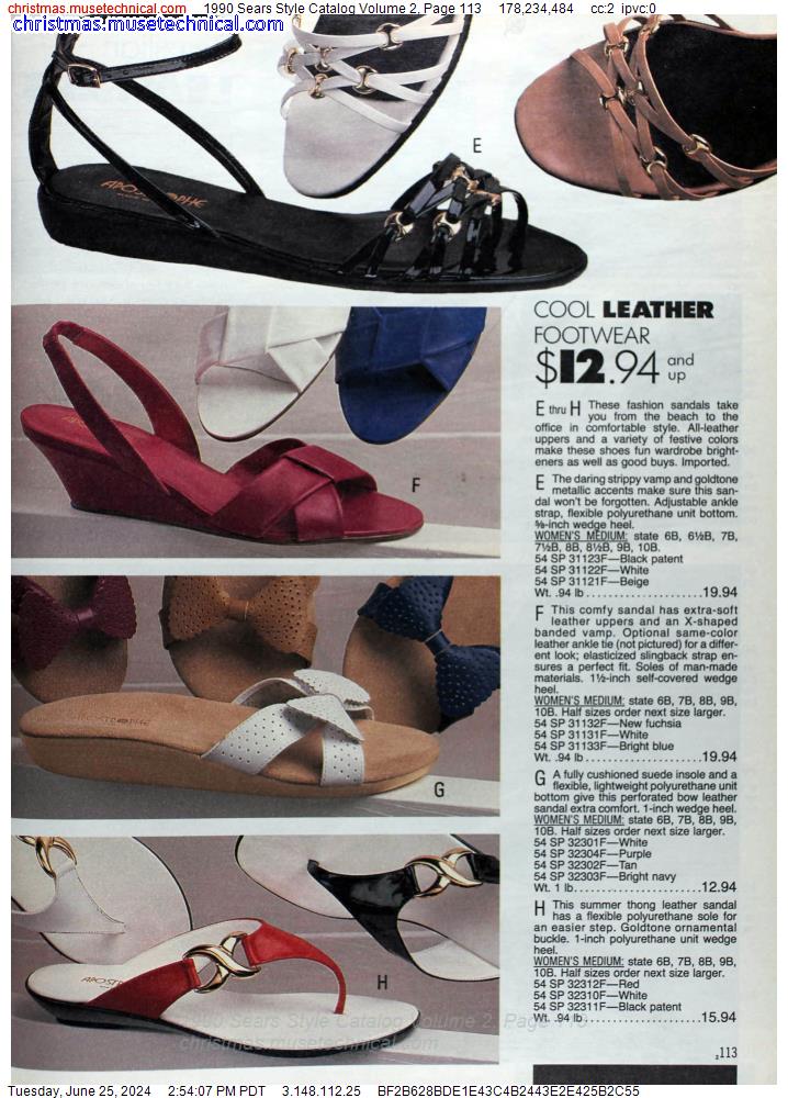 1990 Sears Style Catalog Volume 2, Page 113