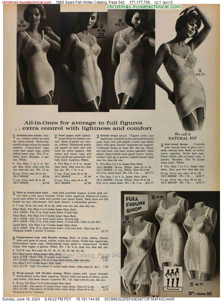 1965 Sears Fall Winter Catalog, Page 542