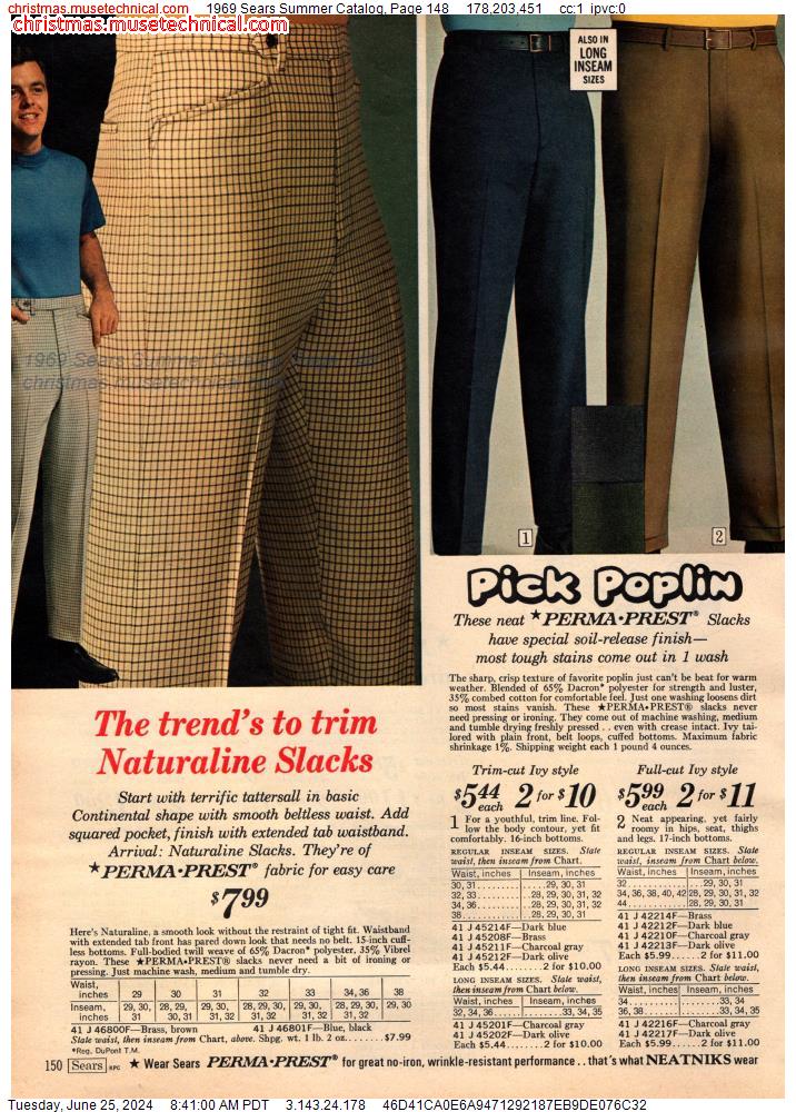 1969 Sears Summer Catalog, Page 148