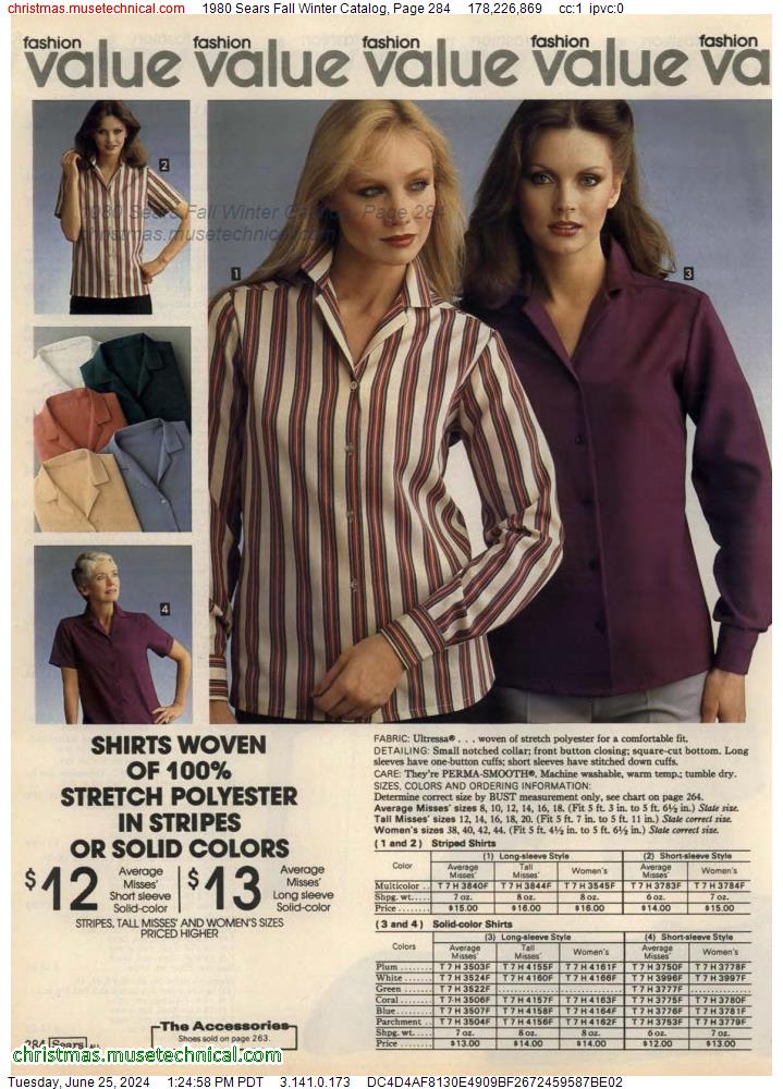 1980 Sears Fall Winter Catalog, Page 284