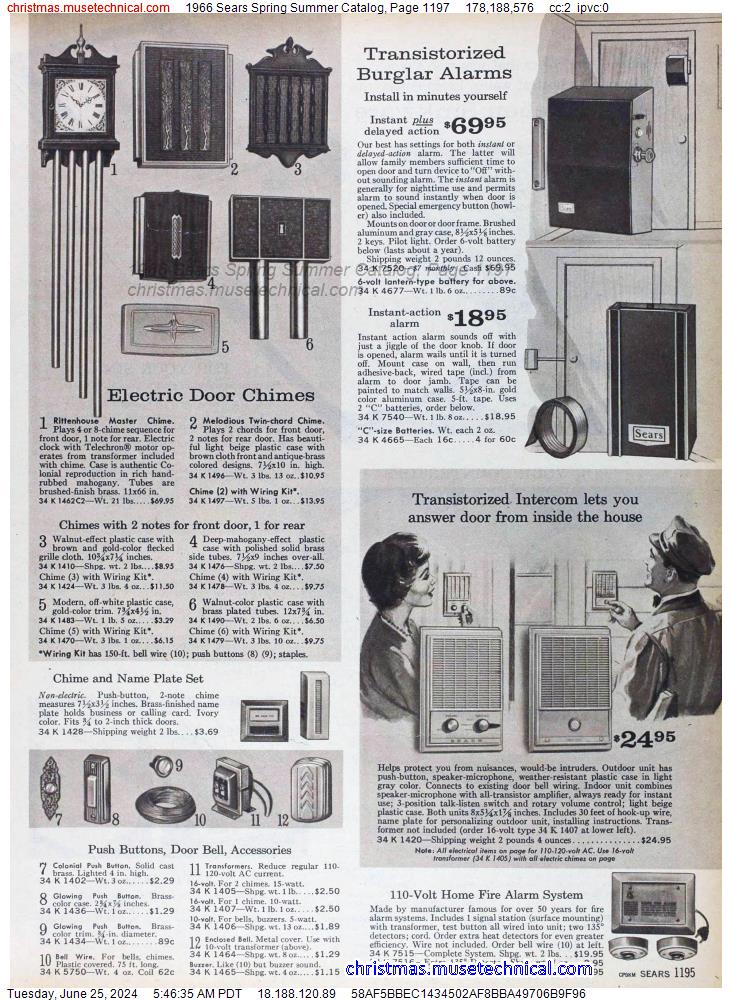 1966 Sears Spring Summer Catalog, Page 1197