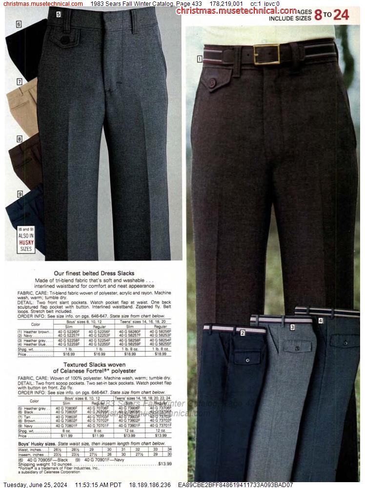 1983 Sears Fall Winter Catalog, Page 433