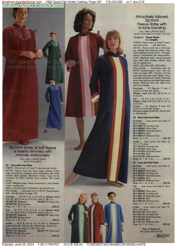 1980 Sears Fall Winter Catalog, Page 387