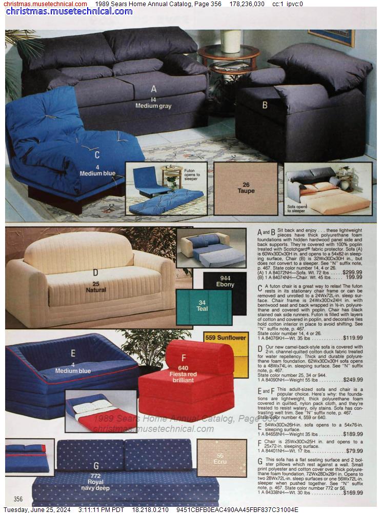 1989 Sears Home Annual Catalog, Page 356
