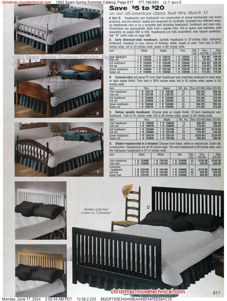 1993 Sears Spring Summer Catalog, Page 817