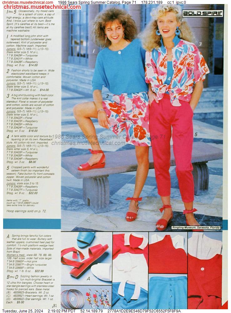 1986 Sears Spring Summer Catalog, Page 71