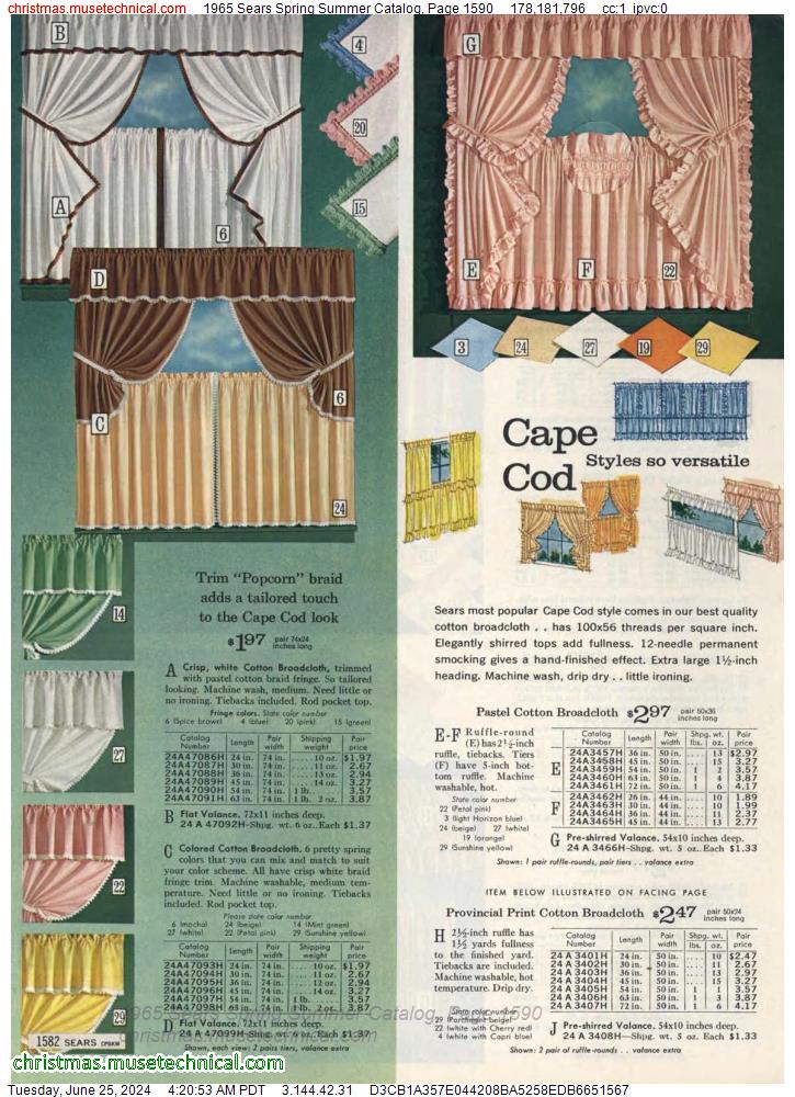 1965 Sears Spring Summer Catalog, Page 1590