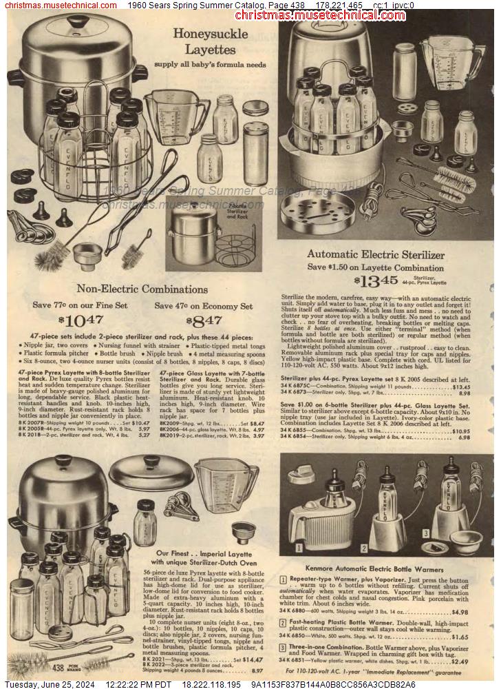 1960 Sears Spring Summer Catalog, Page 438