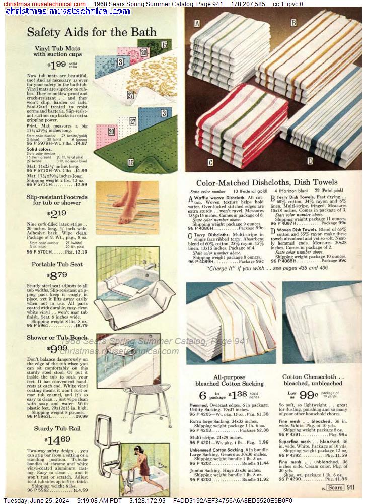 1968 Sears Spring Summer Catalog, Page 941