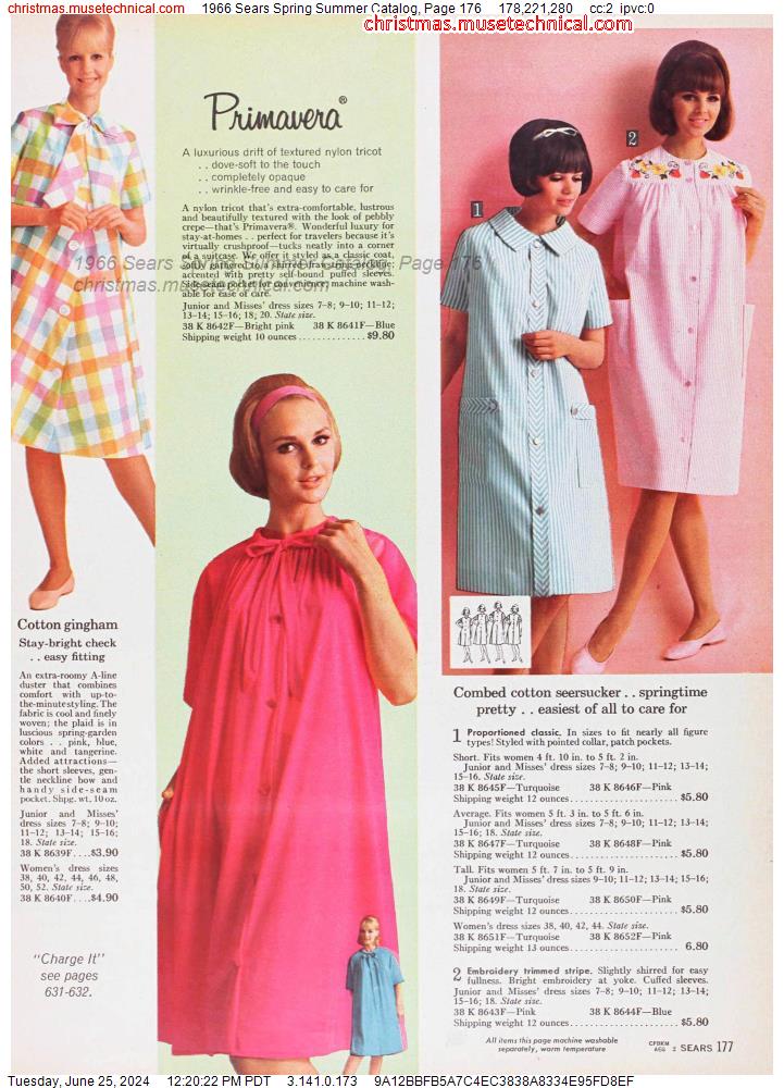 1966 Sears Spring Summer Catalog, Page 176