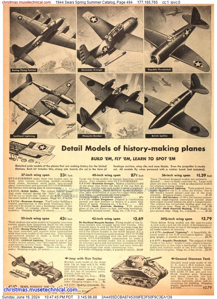 1944 Sears Spring Summer Catalog, Page 494