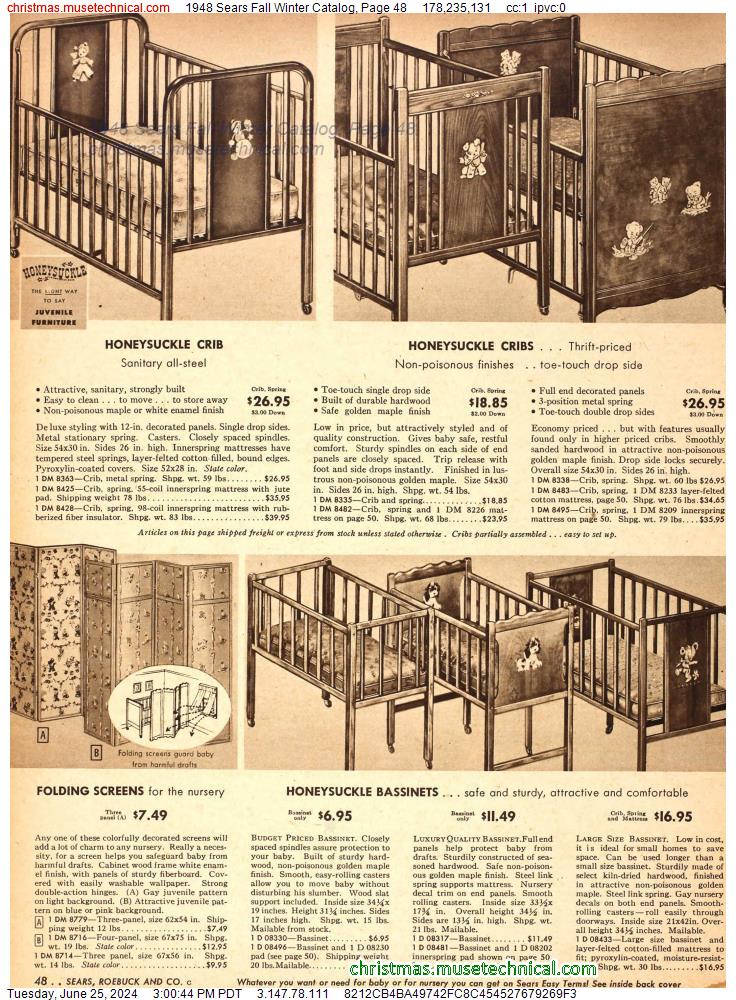 1948 Sears Fall Winter Catalog, Page 48