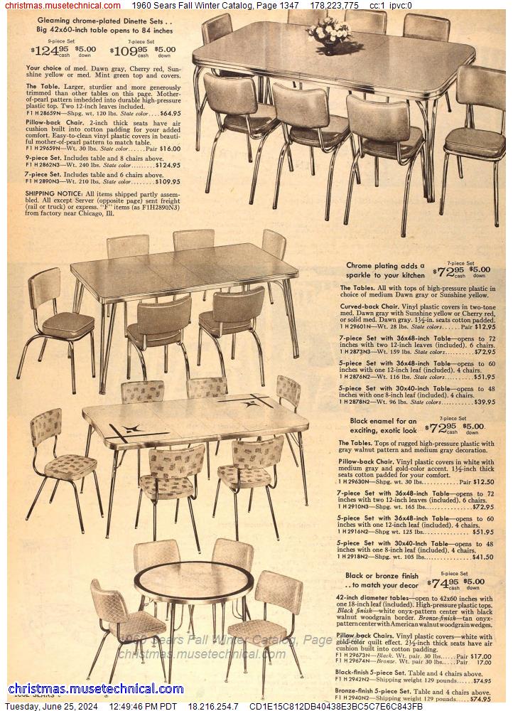 1960 Sears Fall Winter Catalog, Page 1347