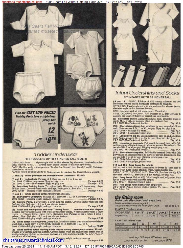 1981 Sears Fall Winter Catalog, Page 326