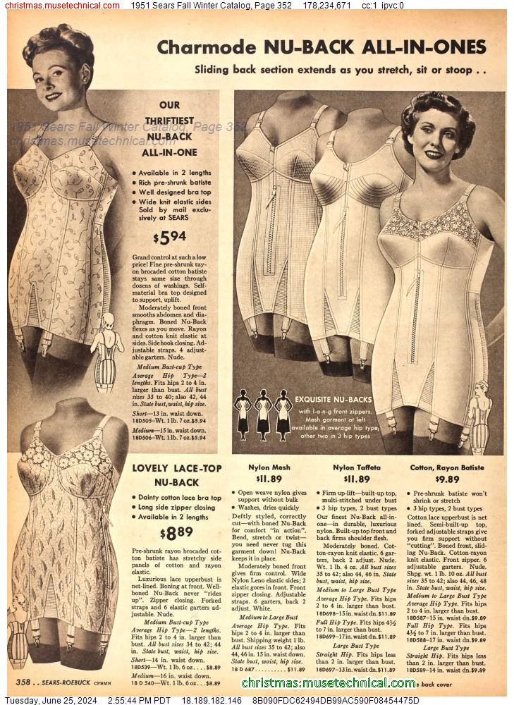 1951 Sears Fall Winter Catalog, Page 352