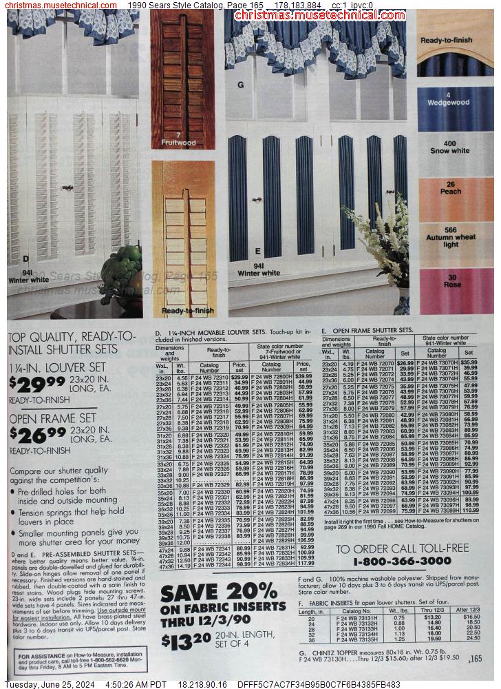 1990 Sears Style Catalog, Page 165