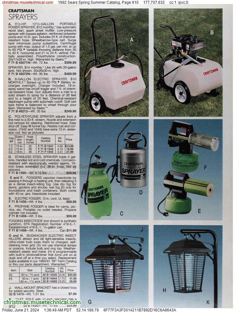 1992 Sears Spring Summer Catalog, Page 910