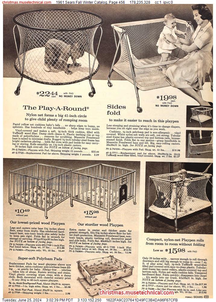 1961 Sears Fall Winter Catalog, Page 456