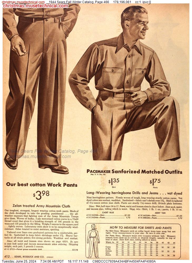 1944 Sears Fall Winter Catalog, Page 466