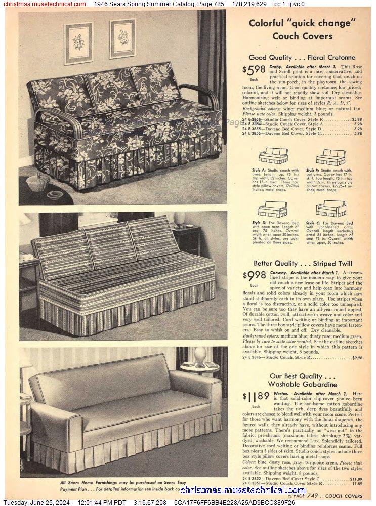 1946 Sears Spring Summer Catalog, Page 785