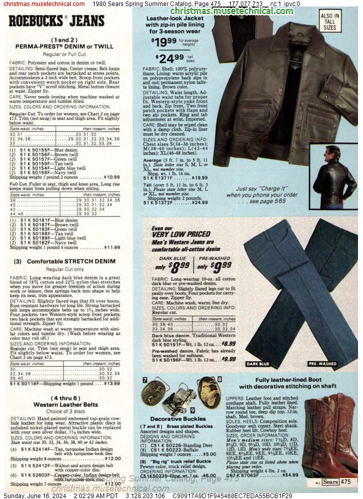 1980 Sears Spring Summer Catalog, Page 475