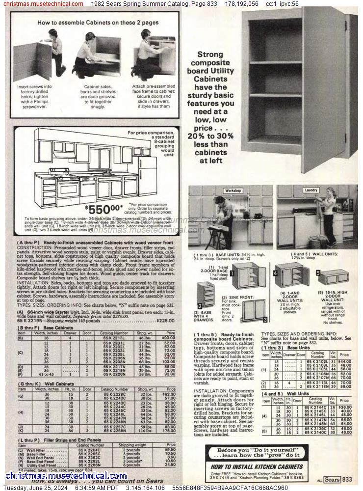 1982 Sears Spring Summer Catalog, Page 833