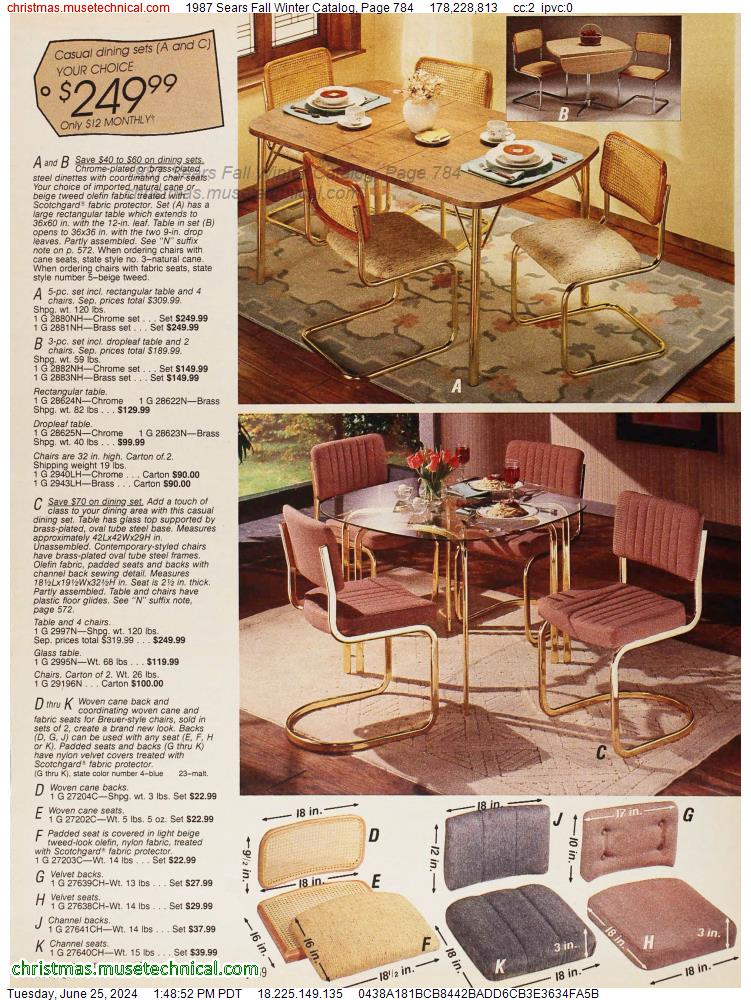 1987 Sears Fall Winter Catalog, Page 784