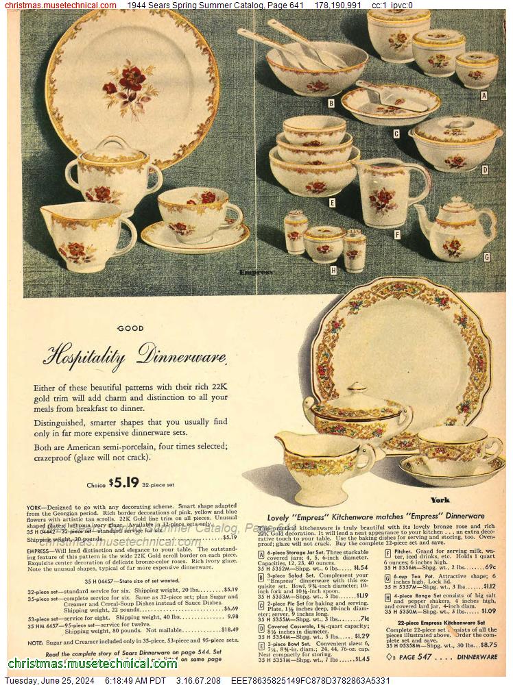 1944 Sears Spring Summer Catalog, Page 641