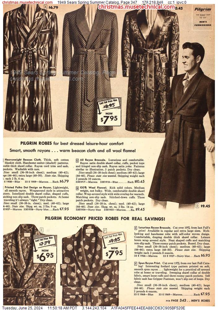 1949 Sears Spring Summer Catalog, Page 347