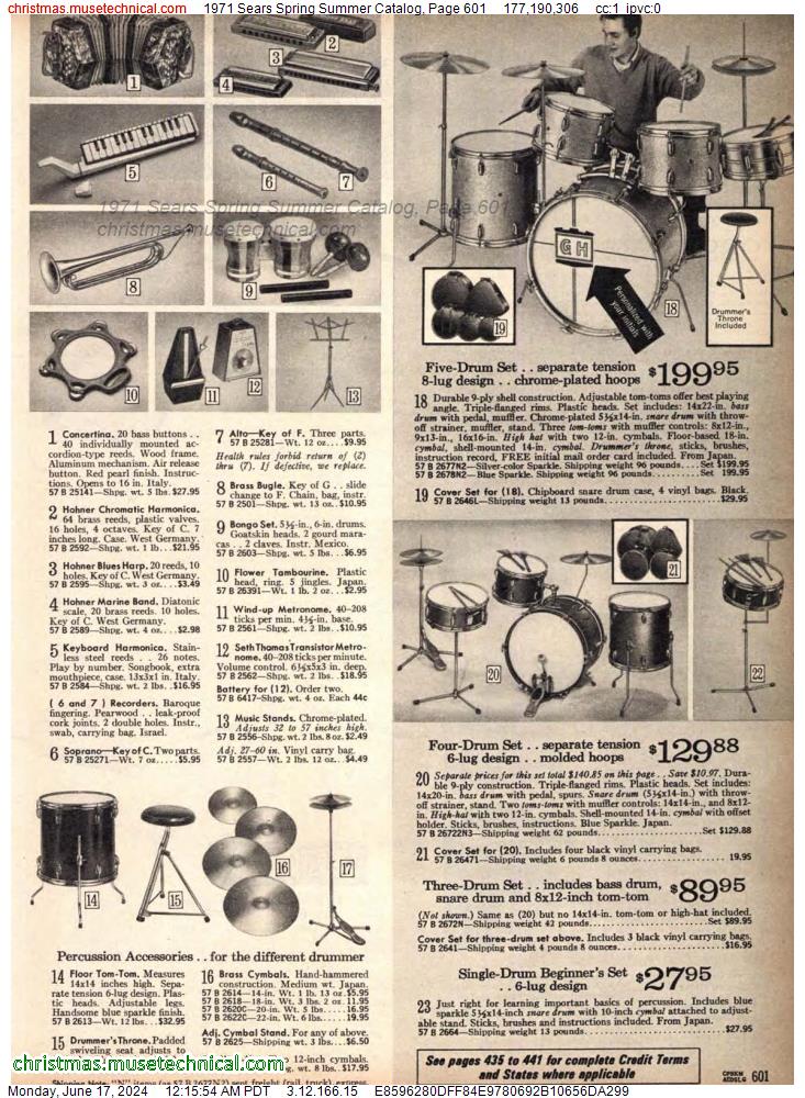 1971 Sears Spring Summer Catalog, Page 601