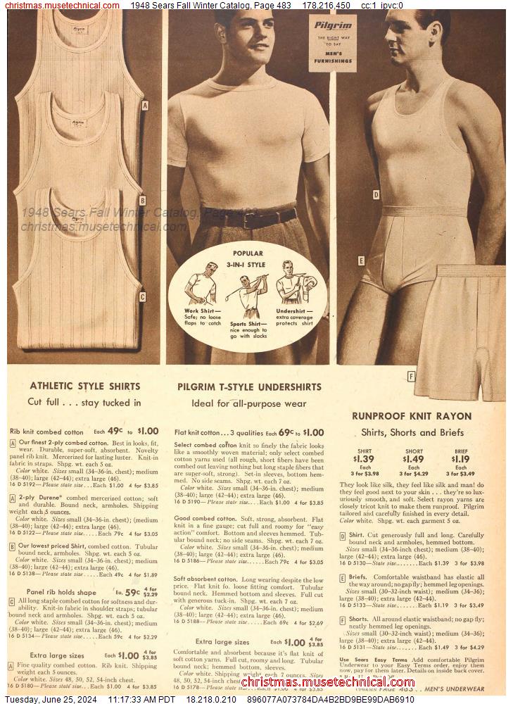 1948 Sears Fall Winter Catalog, Page 483
