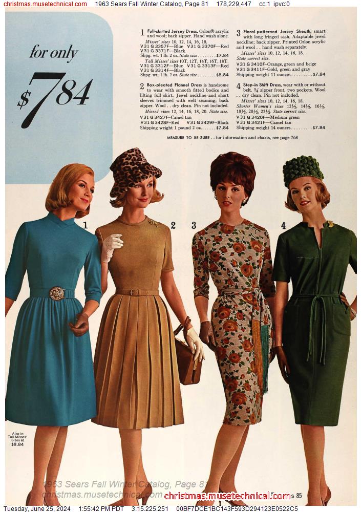 1963 Sears Fall Winter Catalog, Page 81