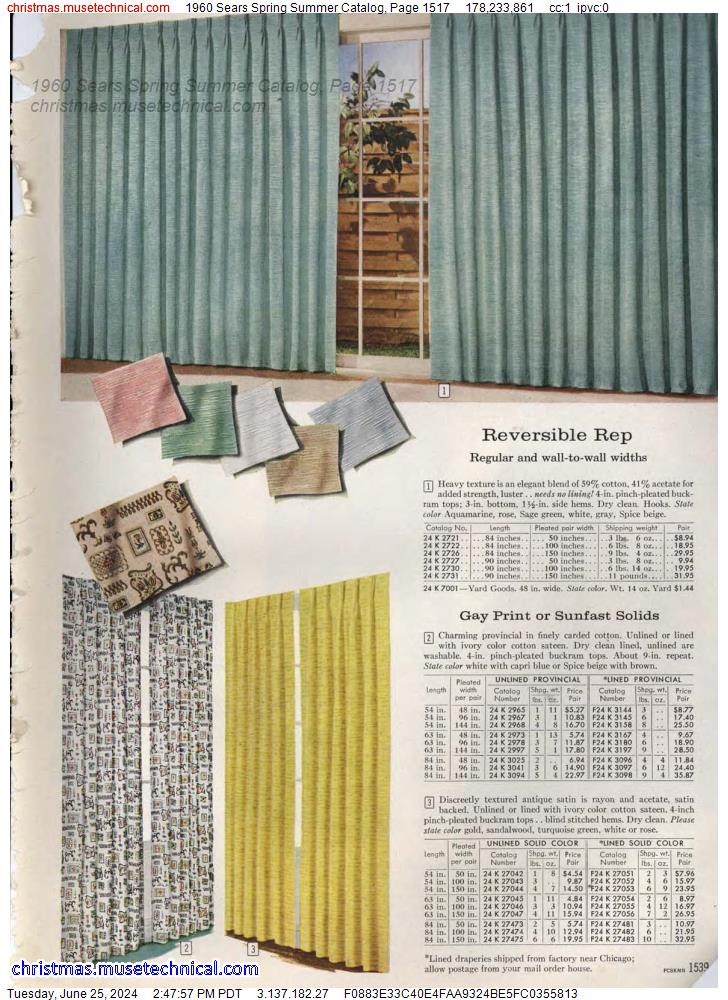 1960 Sears Spring Summer Catalog, Page 1517