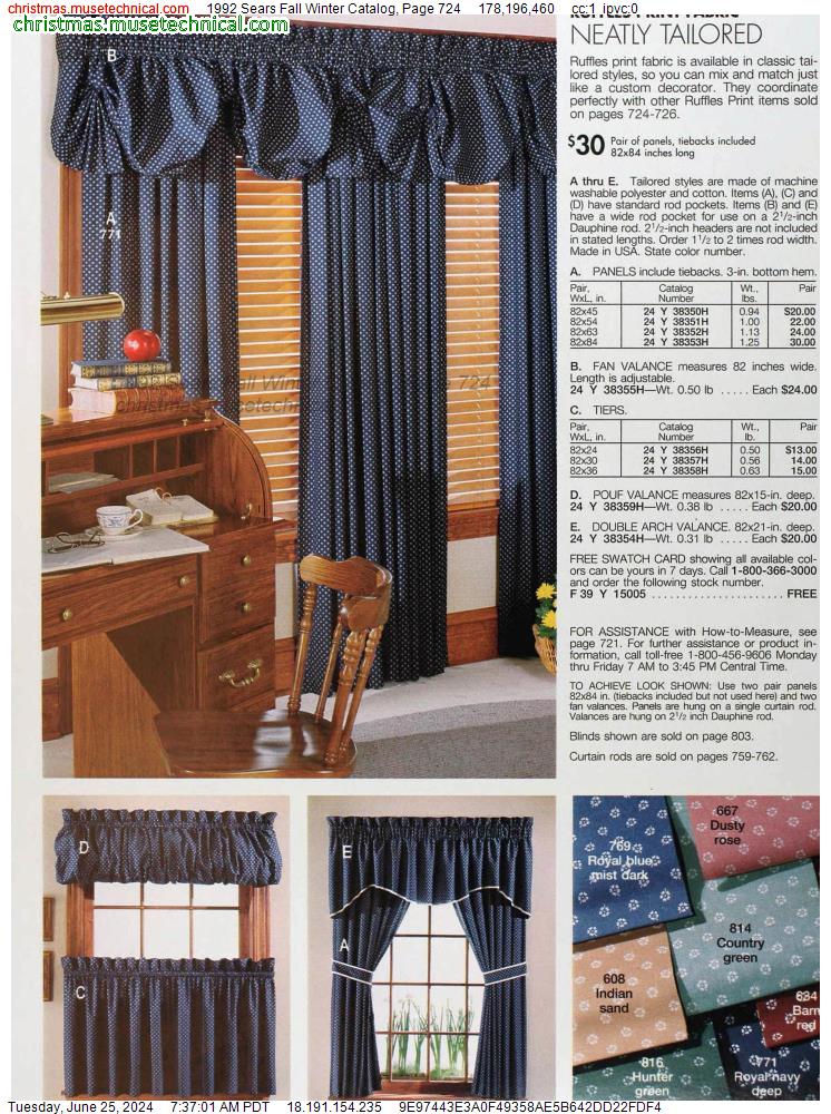 1992 Sears Fall Winter Catalog, Page 724