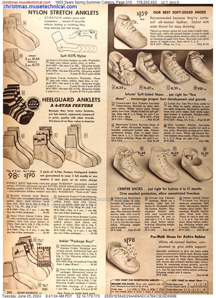 1955 Sears Spring Summer Catalog, Page 310