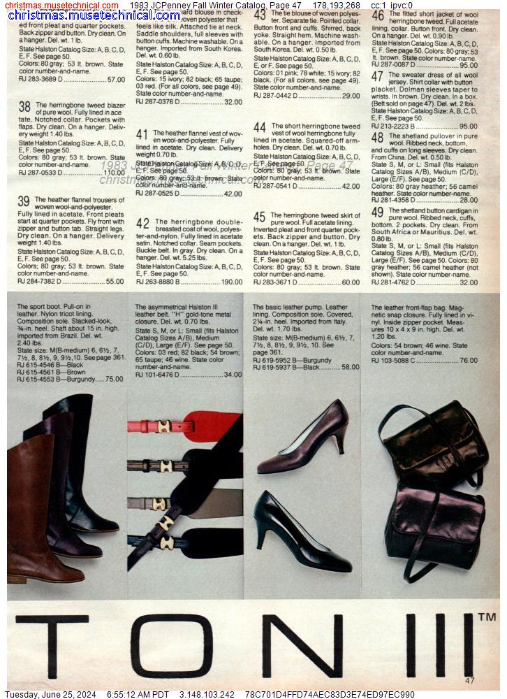 1983 JCPenney Fall Winter Catalog, Page 47