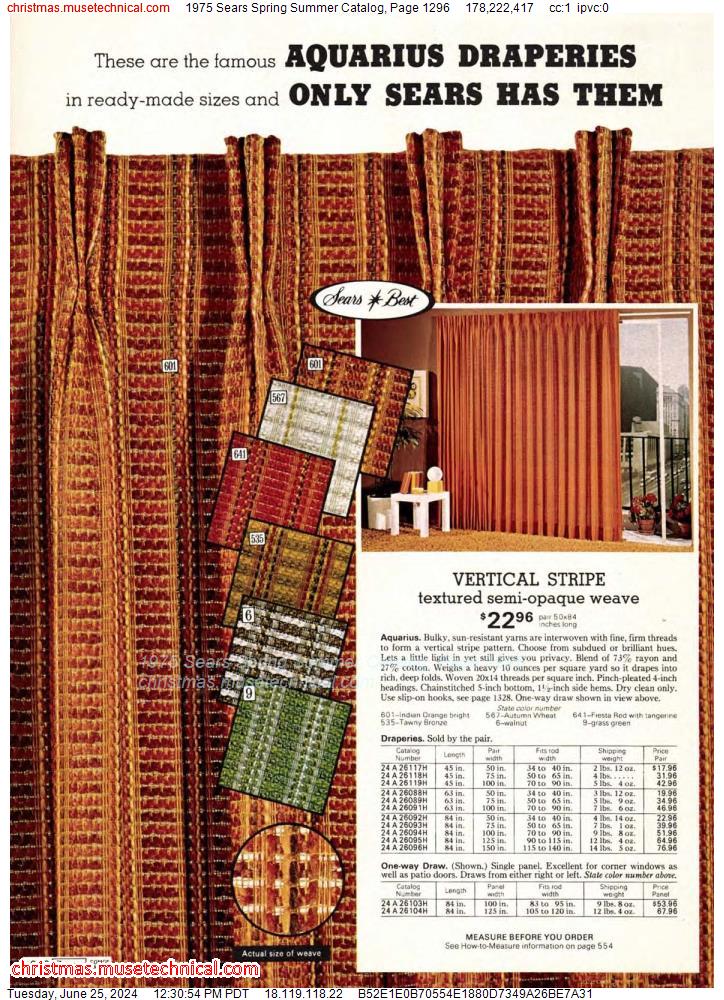 1975 Sears Spring Summer Catalog, Page 1296