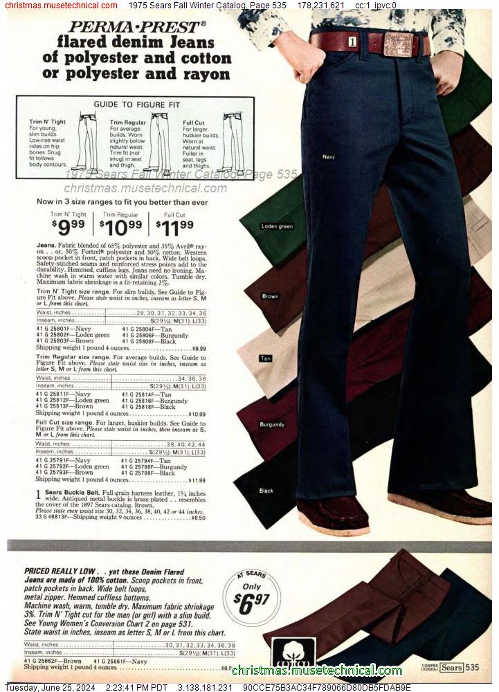 1975 Sears Fall Winter Catalog, Page 535