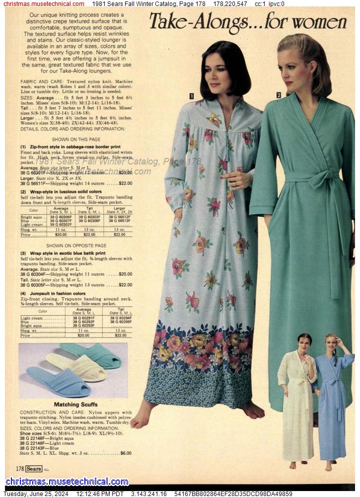 1981 Sears Fall Winter Catalog, Page 178