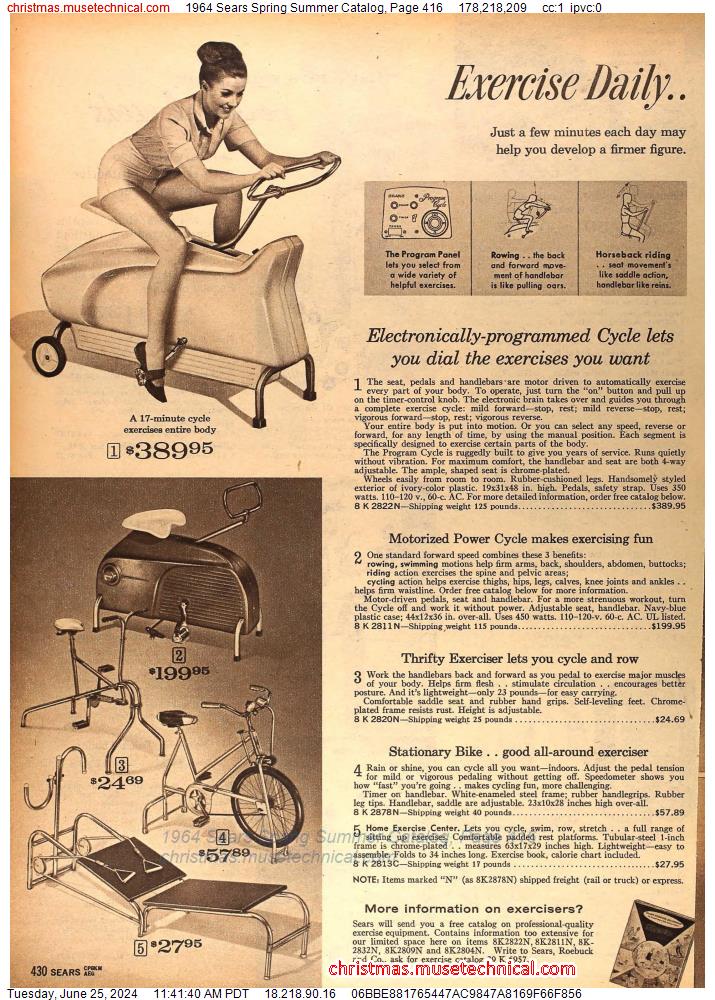 1964 Sears Spring Summer Catalog, Page 416
