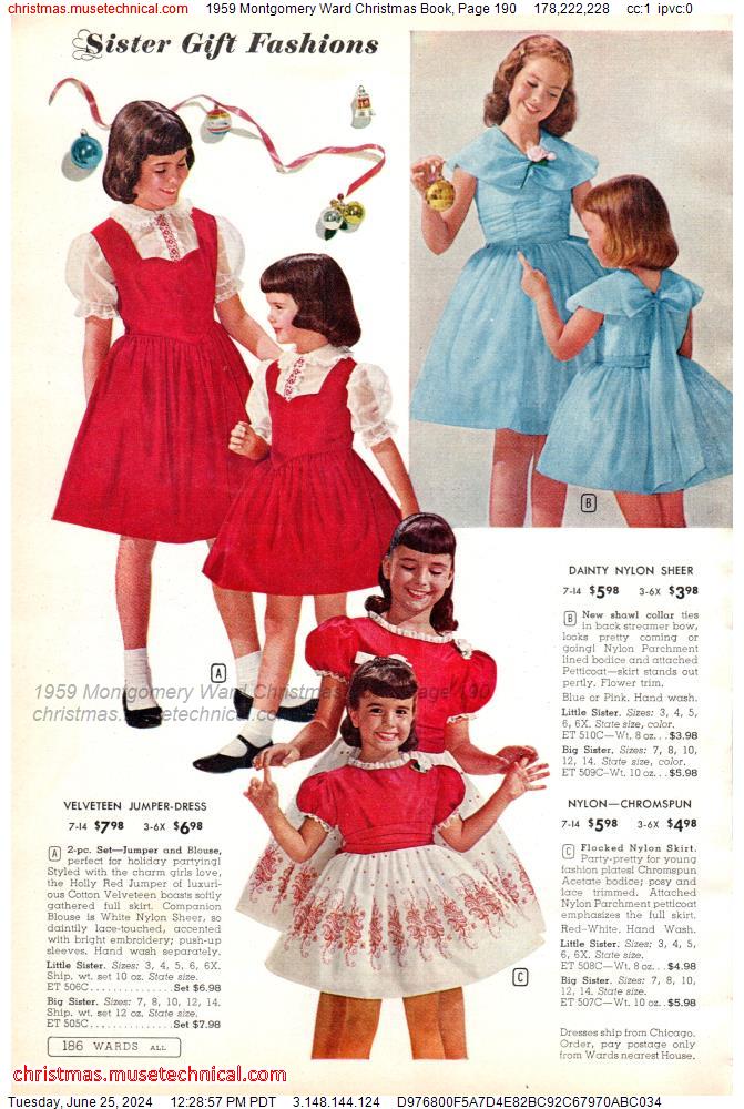 1959 Montgomery Ward Christmas Book, Page 190