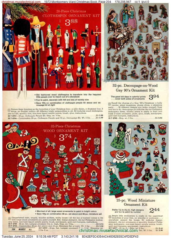 1973 Montgomery Ward Christmas Book, Page 204