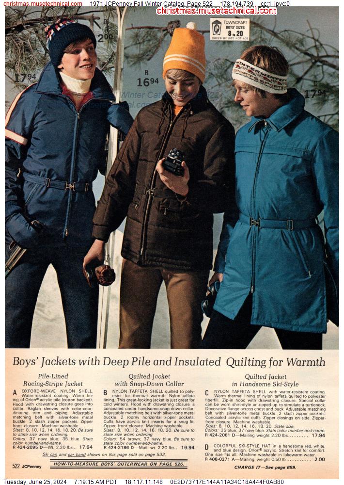 1971 JCPenney Fall Winter Catalog, Page 522