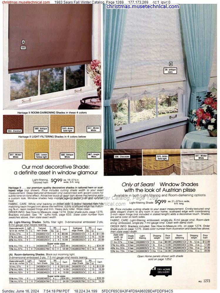 1983 Sears Fall Winter Catalog, Page 1269