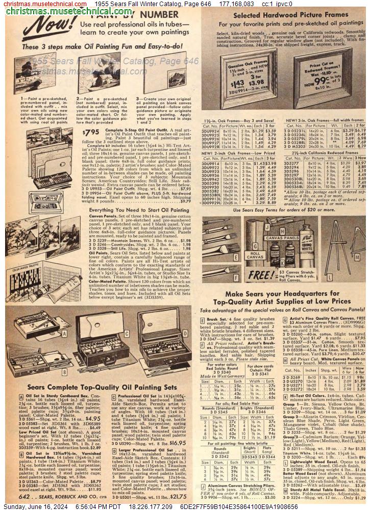 1955 Sears Fall Winter Catalog, Page 646