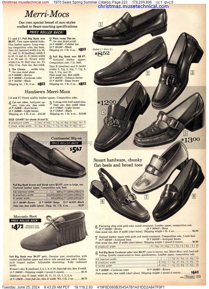 1970 Sears Spring Summer Catalog, Page 223