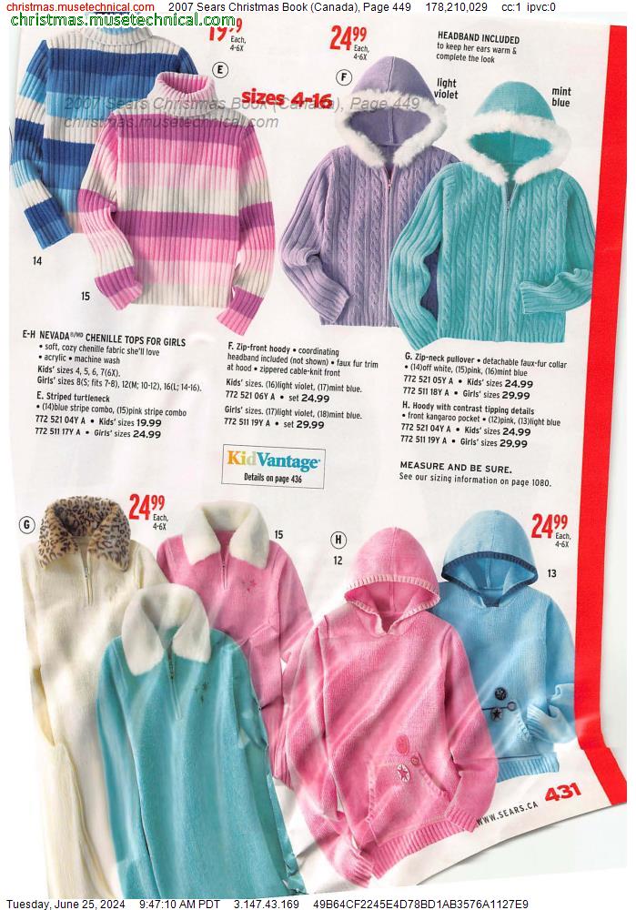 2007 Sears Christmas Book (Canada), Page 449