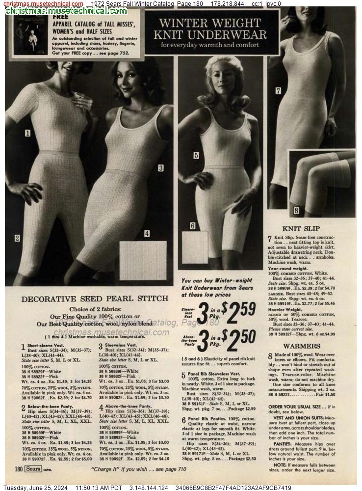 1972 Sears Fall Winter Catalog, Page 180