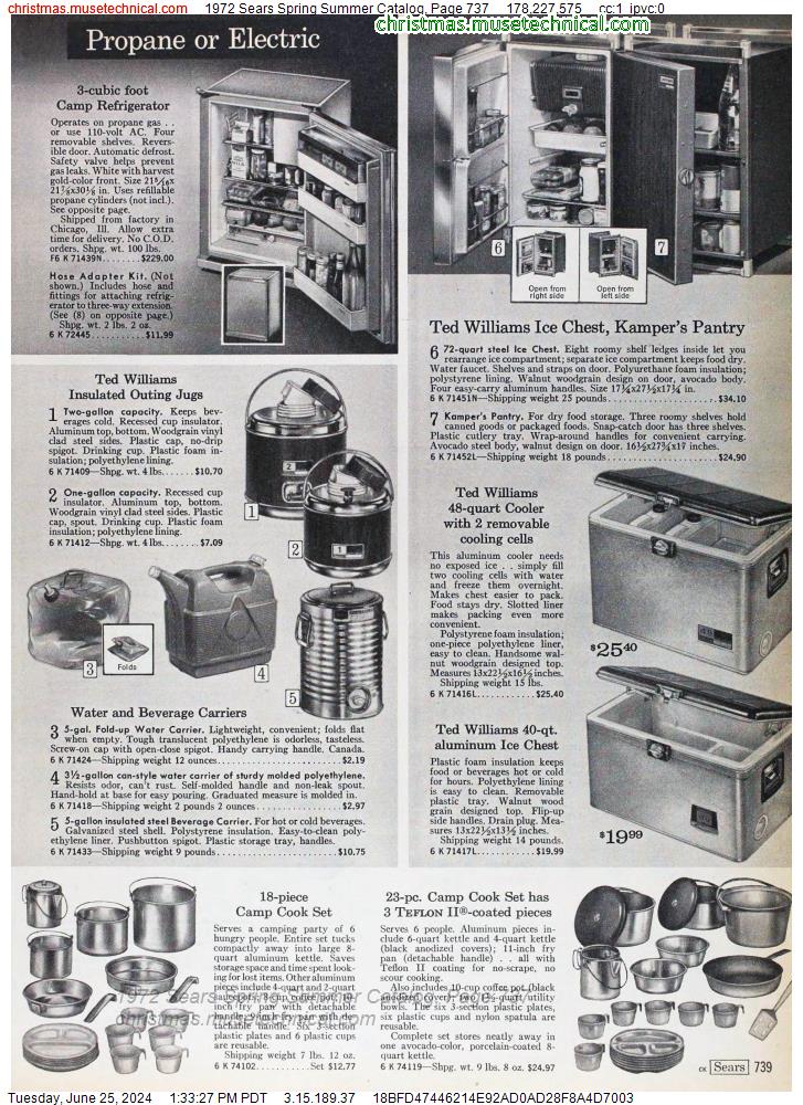1972 Sears Spring Summer Catalog, Page 737