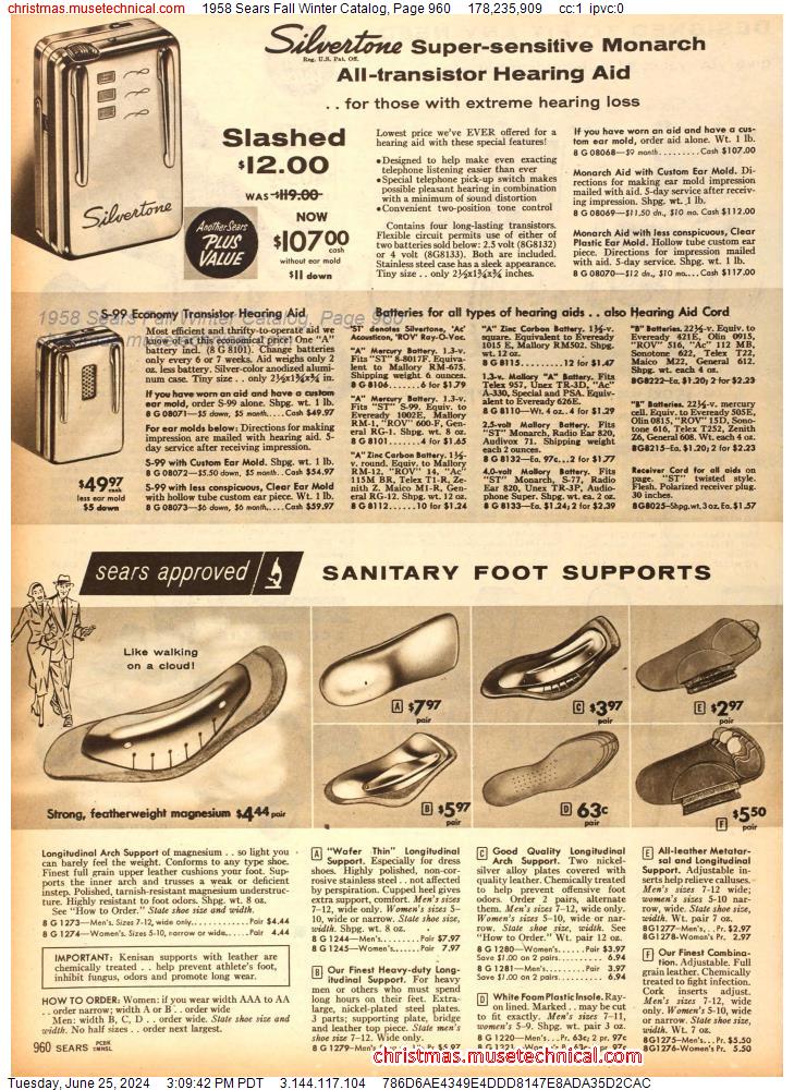 1958 Sears Fall Winter Catalog, Page 960